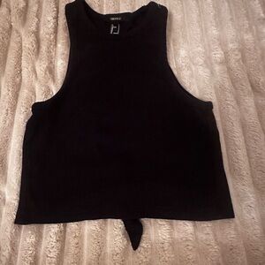 Forever 21 Black Cut Out Crop Tank Top